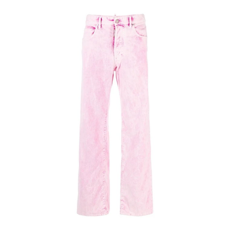 Różowe Jeansy z Sztruksu Dsquared2