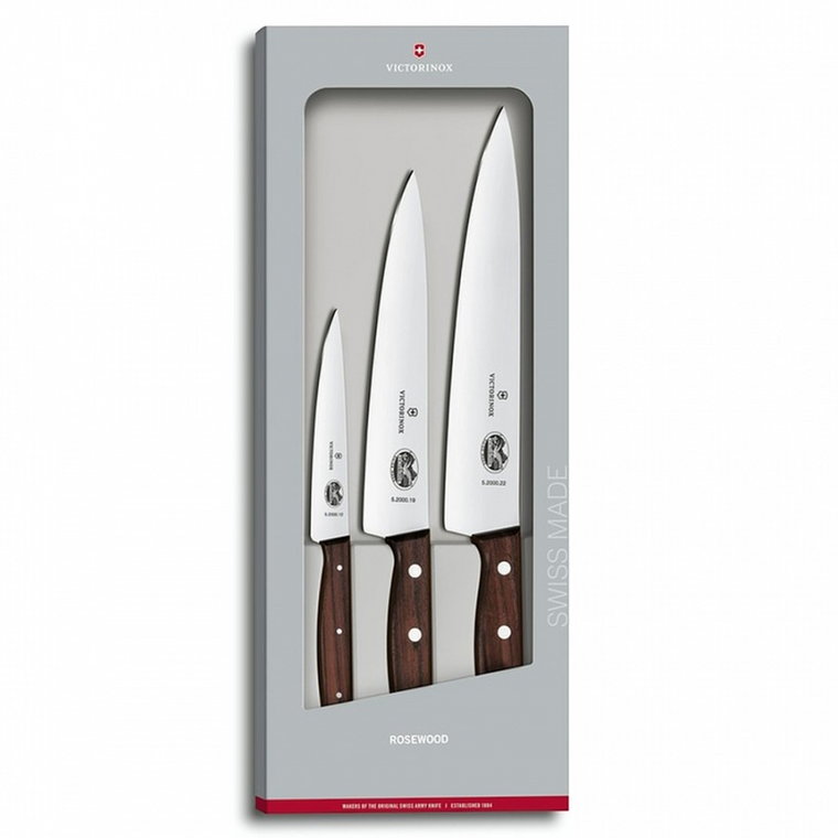 VICTORINOX - Rosewood - Zestaw noży kuchennych - 3 częściowy - Drzewo różane kod: 5.1050.3G