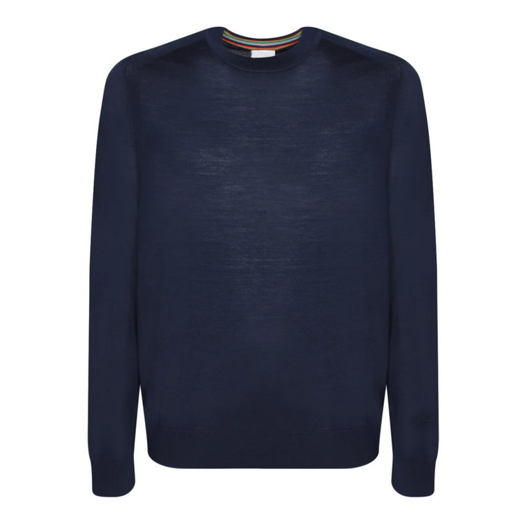 Niebieski Sweter z Detalami Signature Stripe PS By Paul Smith