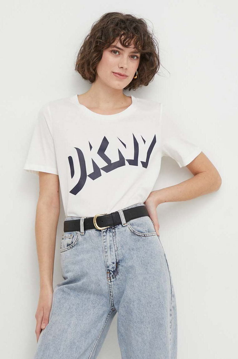 Dkny t-shirt bawełniany damski kolor biały D2A4A0AT