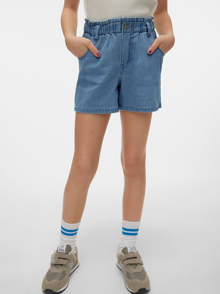 Vero Moda Girl Szorty dżinsowe w kolorze błękitnym