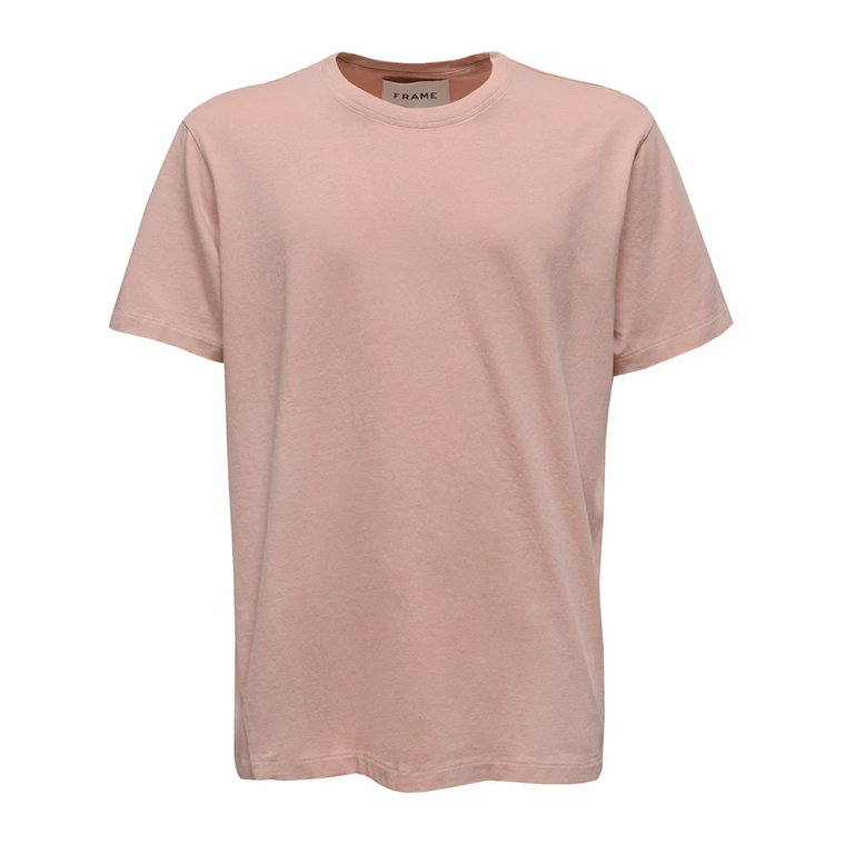 Różowa Bawełniana Koszulka Frame