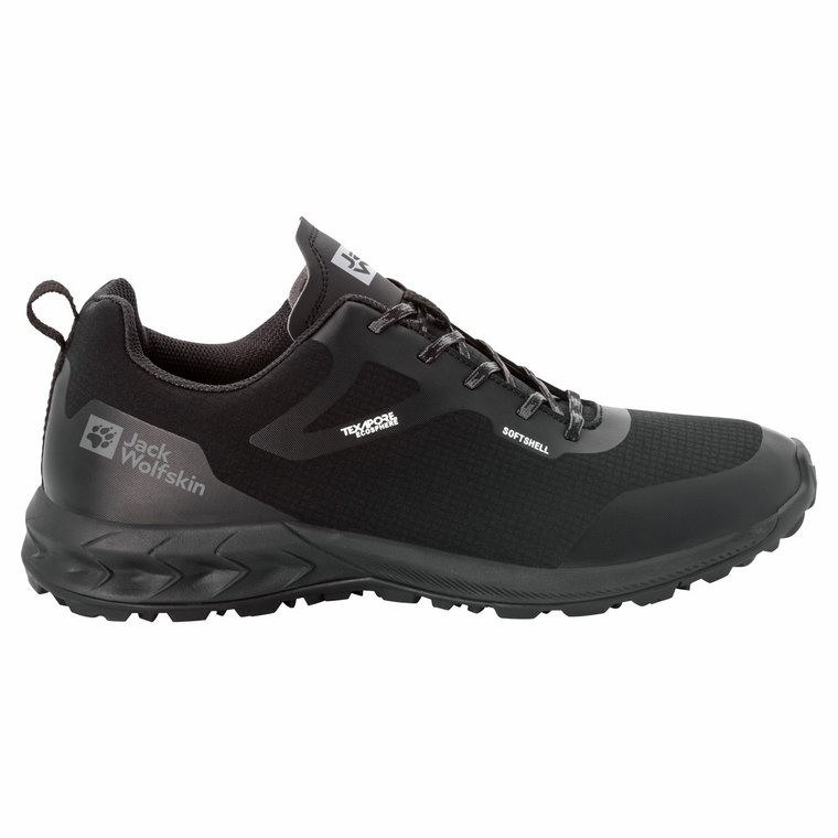 Męskie buty turystyczne softshellowe Jack Wolfskin WOODLAND SHELL TEXAPORE LOW M phantom / grey - 41