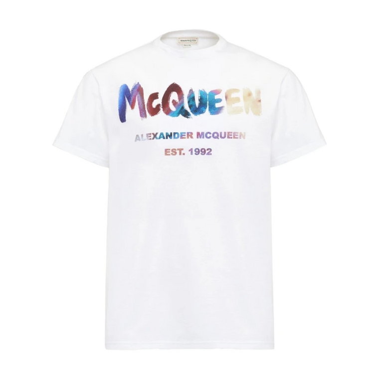 Koszulka z nadrukiem logo Alexander McQueen