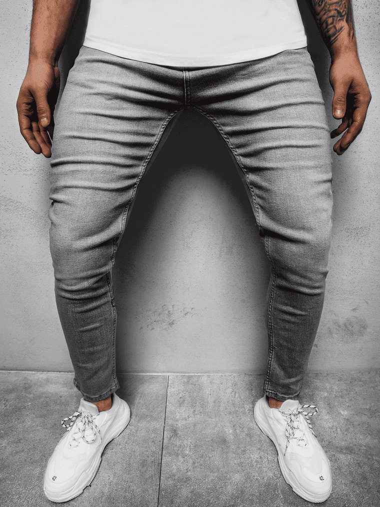 Spodnie jeansowe męskie szare OZONEE DP/700/01