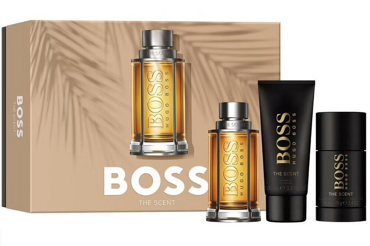 Zestaw Hugo Boss The Scent For Man EDT spray 100 ml + Żel pod prysznic 100 ml + Dezodorant 75 ml (3616304099441). Perfumy męskie