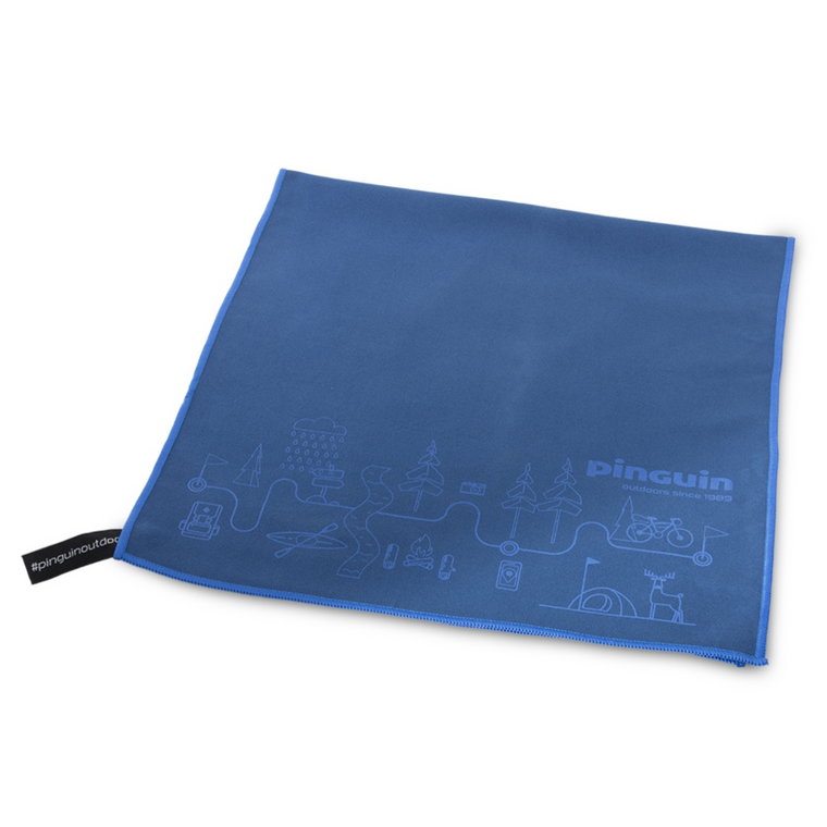 Ręcznik szybkoschnący Pinguin Micro Towel L Mapa 60x120 navy blue - ONE SIZE