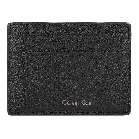Calvin Klein Warmth Etui na karty kredytowe Skórzany 12 cm ck black