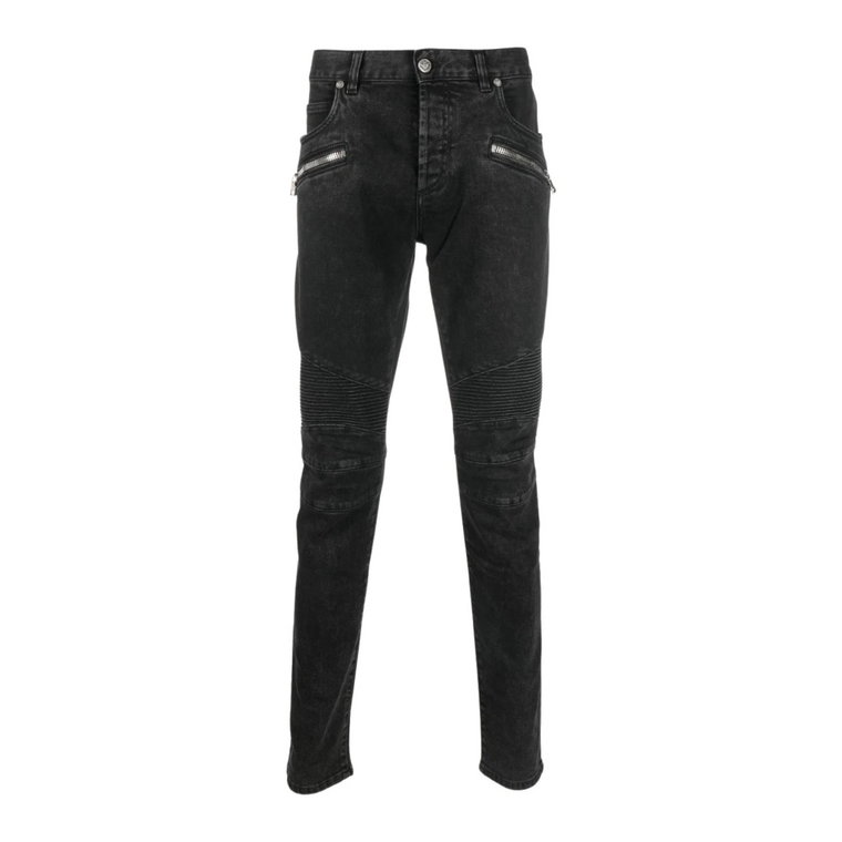 Slim-Fit Biker-Style Jeans Balmain