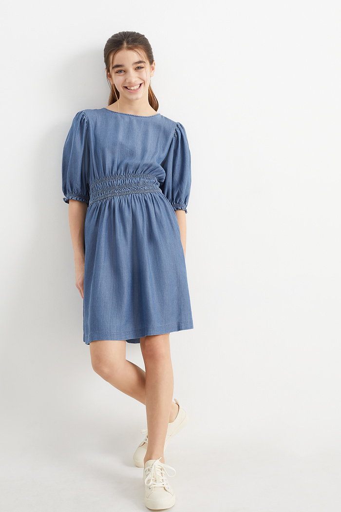 C&A Sukienka-w dżinsowym stylu, Niebieski, Rozmiar: 104