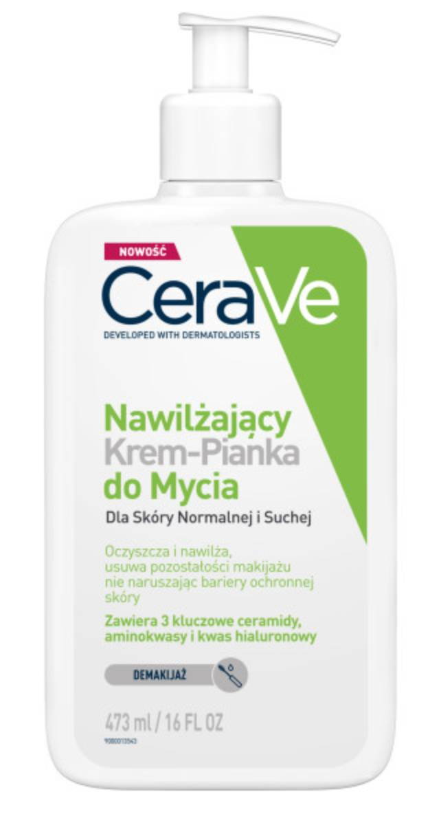 CeraVe Nawilżający krem-pianka do mycia do skóry normalnej i suchej 473 ml