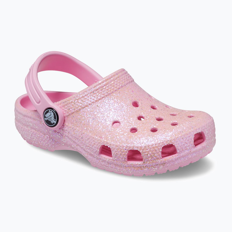 Klapki dziecięce Crocs Classic Glitter Clog T flamingo
