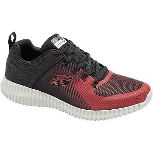 Skechers Czarno-czerwone sneakersy męskie - Męskie - Kolor: Czerwone - Rozmiar: 41