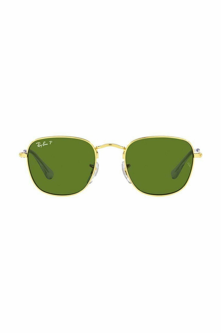 Ray-Ban okulary przeciwsłoneczne dziecięce Frank Kids kolor zielony 0RJ9557S-Polarized