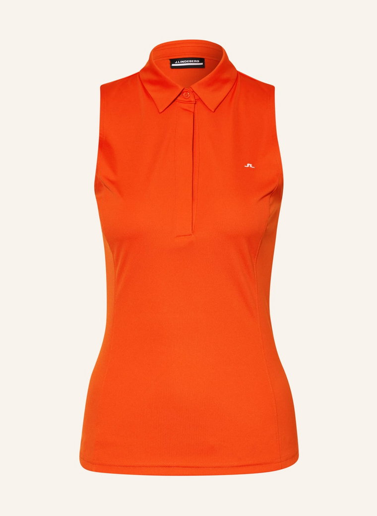 J.Lindeberg Funkcyjna Koszulka Polo orange