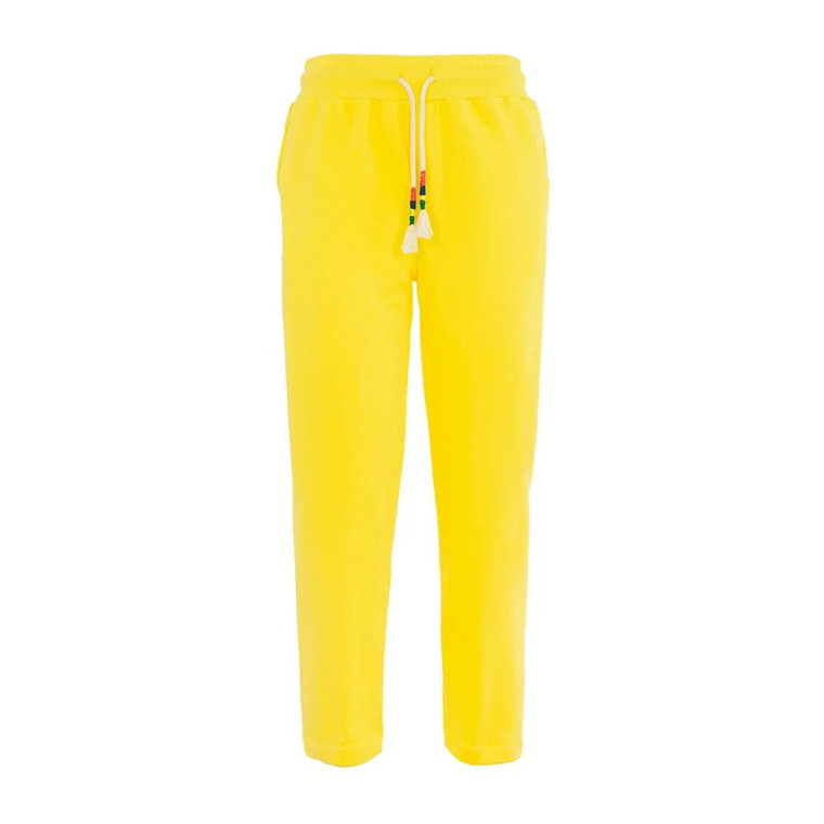 Żółte bawełniane spodnie dla kobiet Suns