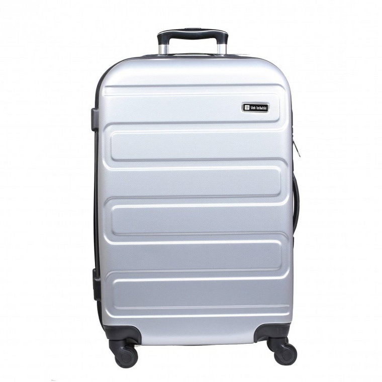 Srebrna średnia walizka 64 cm Alexa