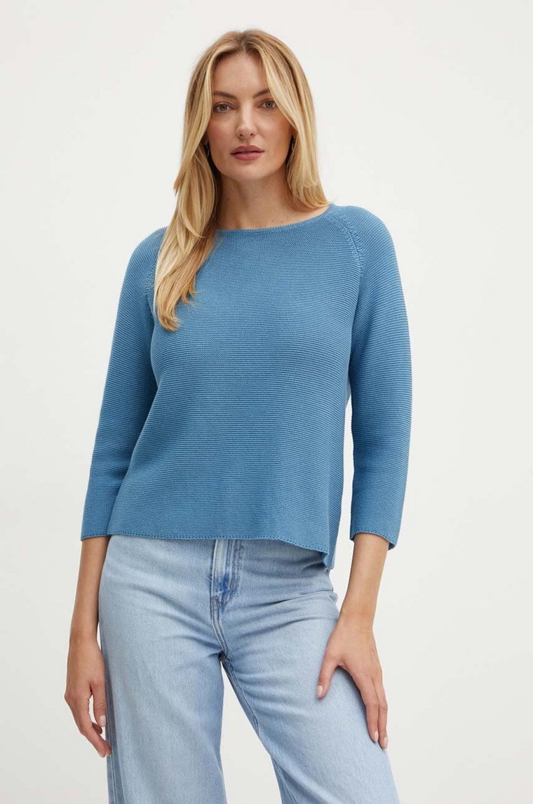 Weekend Max Mara sweter bawełniany kolor niebieski lekki 2425366121600