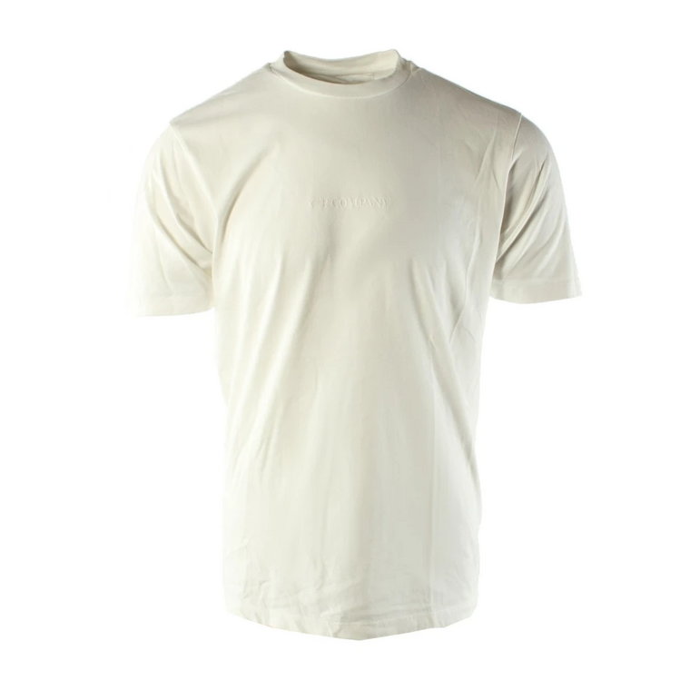 Męska biała koszulka z bawełny C.p. Company