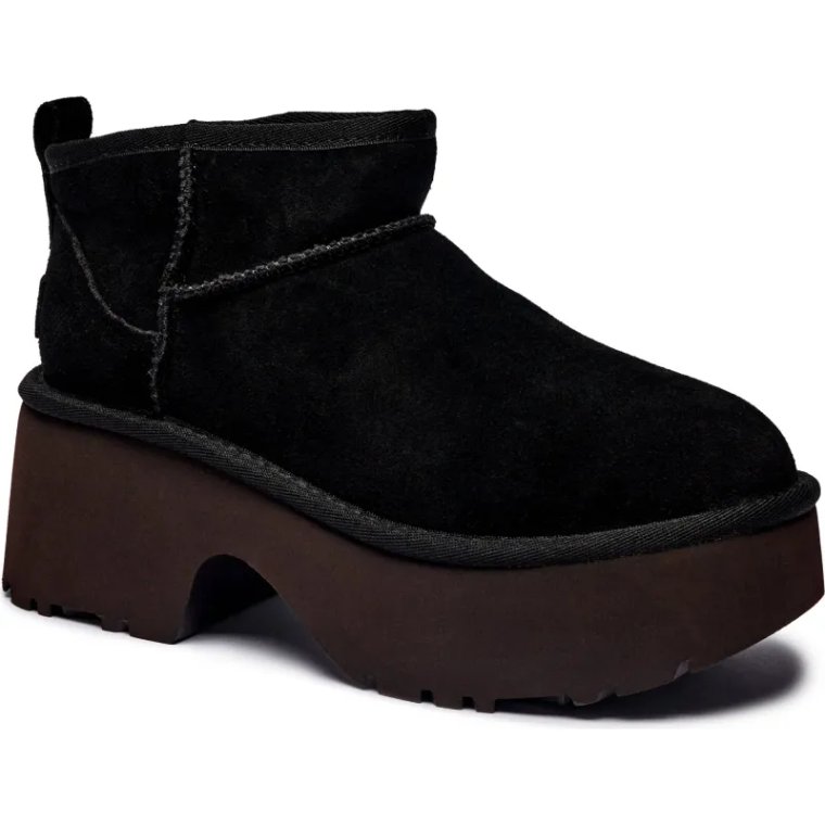 UGG Skórzane śniegowce Classic Ultra Mini New Heights | z dodatkiem wełny