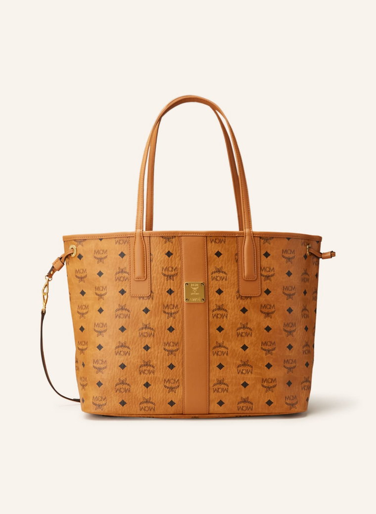 Mcm Torba Shopper Liz Visetos Medium Model Dwustronny braun