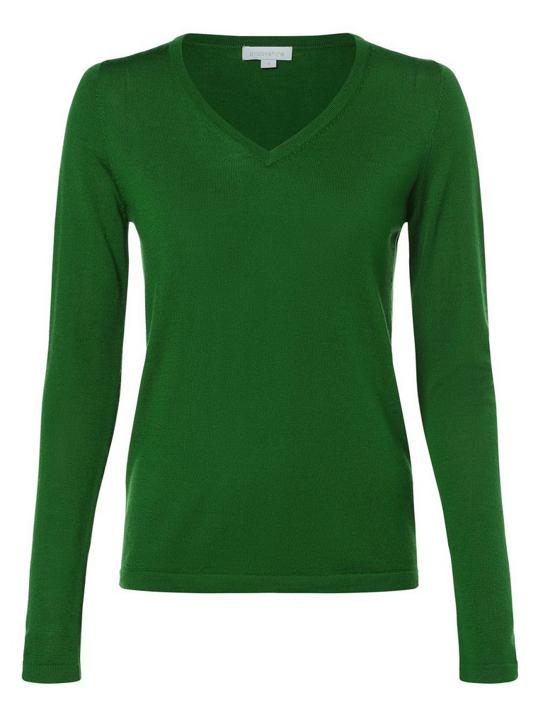 brookshire - Sweter damski z wełny merino, zielony