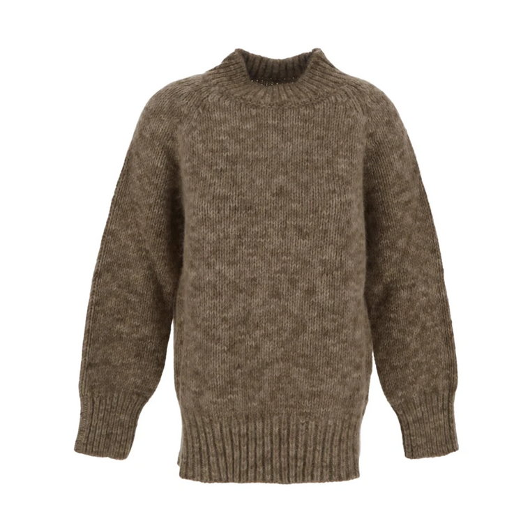 Sweter z mieszanką alpaki i botanicznym wzorem Maison Margiela