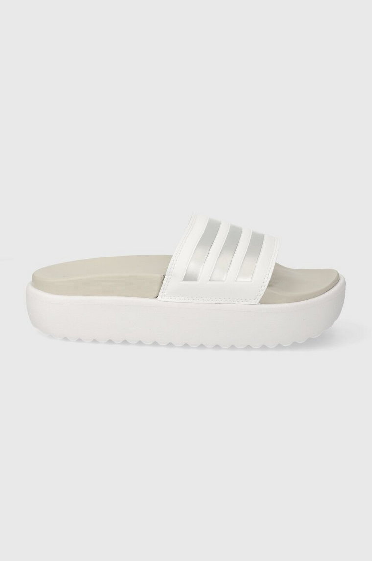 adidas klapki Adilette Platform damskie kolor biały na platformie IE9703