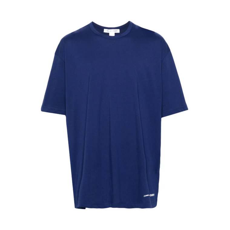 T-shirt z nadrukiem logo w kolorze niebieskim Comme des Garçons