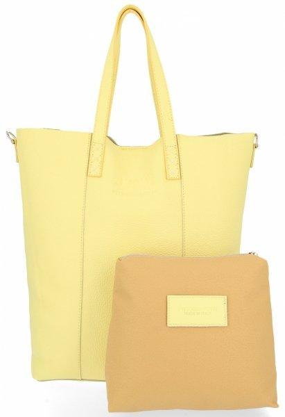 Vittoria Gotti Firmowy Shopper Made in Italy Limonka