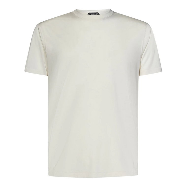 Białe T-shirty i Pola Ribbed Tom Ford
