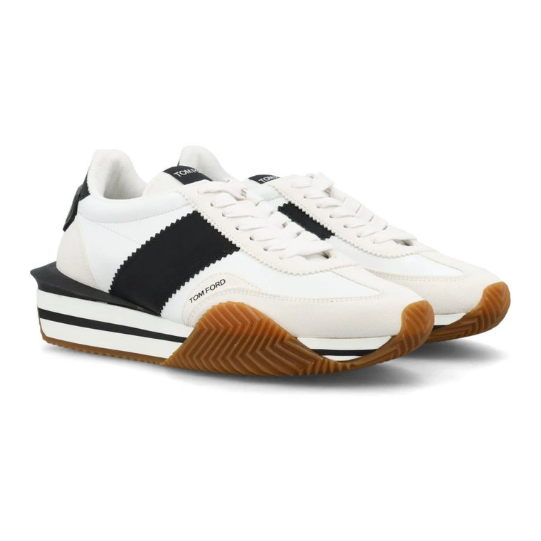 James Sneakers - Biało-Czarne + Krem Aw23 Tom Ford
