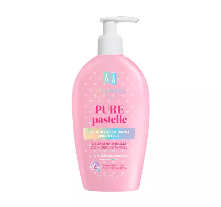 AA INTYMNA FOR GIRLS PURE PASTELLE DELIKATNA EMULSJA DO HIGIENY INTYMNEJ 300ML