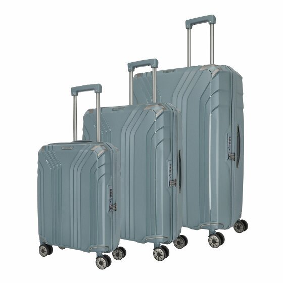 Travelite Elvaa 4 Roll Suitcase Set 3szt. blaugrau