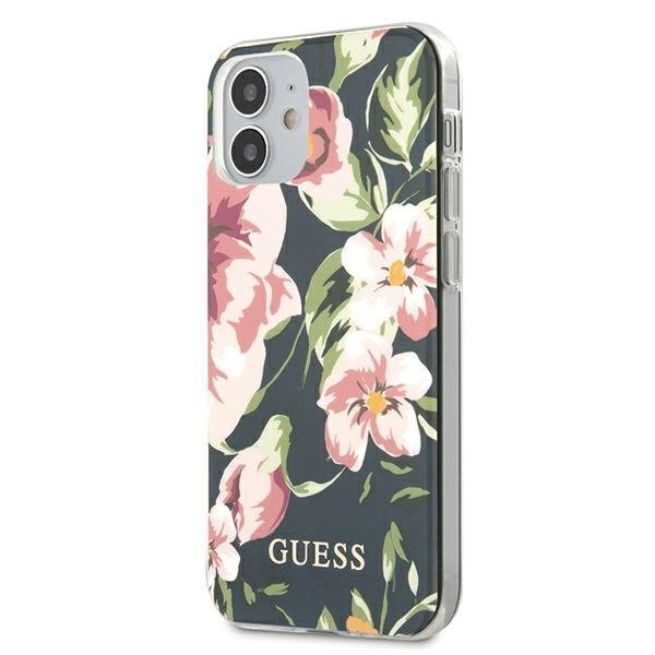 Guess GUHCP12SIMLFL03 iPhone 12 mini 5,4" granatowy/navy N3 Flower Collection