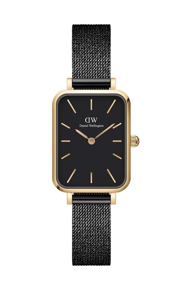 Daniel Wellington zegarek Quadro 20X26 Pressed Ashfield damski kolor czarny