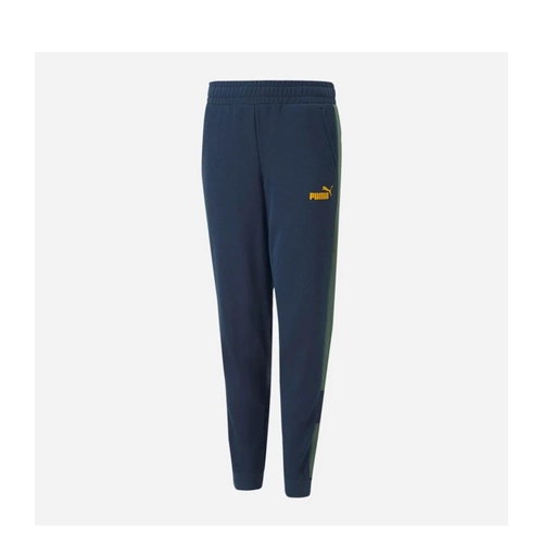 Spodnie dresowe młodzieżowe chłopięce Puma ESS Block Sweatpants FL B 84908373 170-176 cm Granatowe (4064537925003). Spodnie dresowe chłopięce