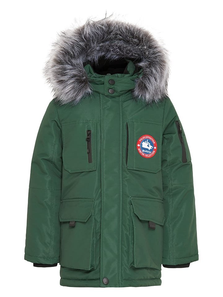 HULABALU Parka zimowa "Nordic" w kolorze zielonym