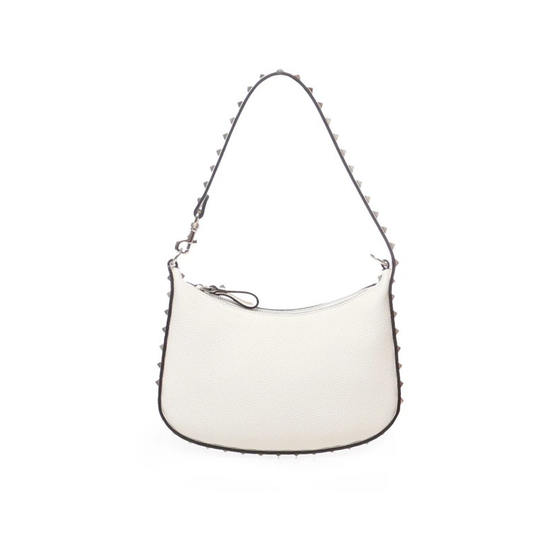 Rockstud Mini Hobo - Kremowa Valentino Garavani