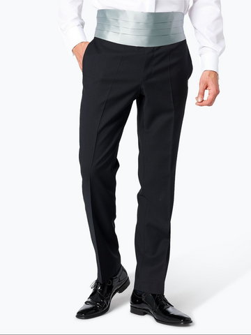 Wilvorst - Męskie spodnie od smokingu modułowego, czarny