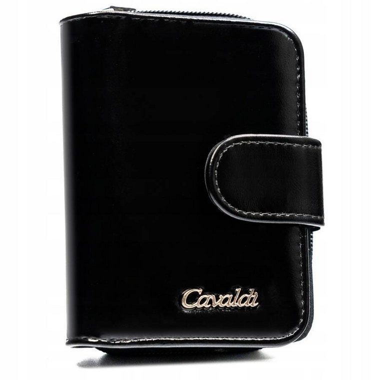 Klasyczny, pojemny portfel damski ze skóry ekologicznej - 4U Cavaldi