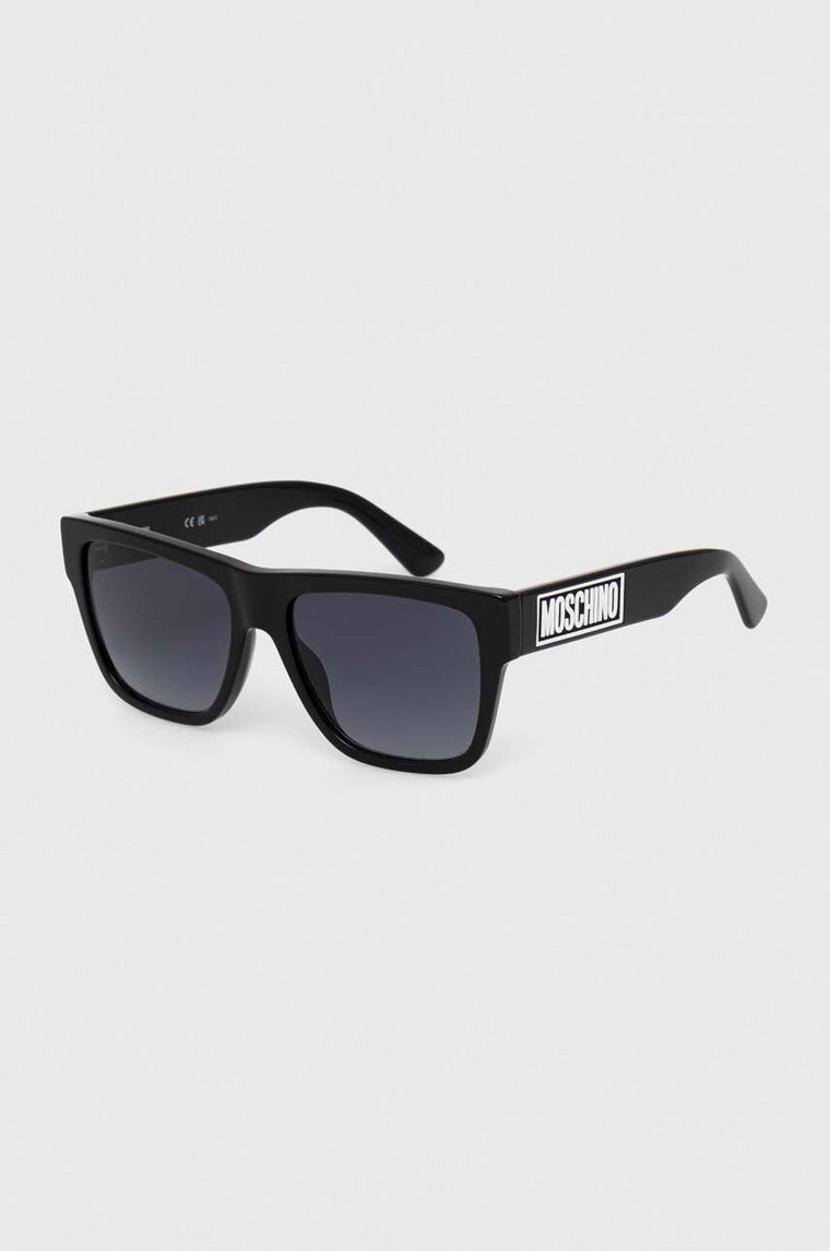 Moschino okulary przeciwsłoneczne męskie kolor czarny MOS167/S