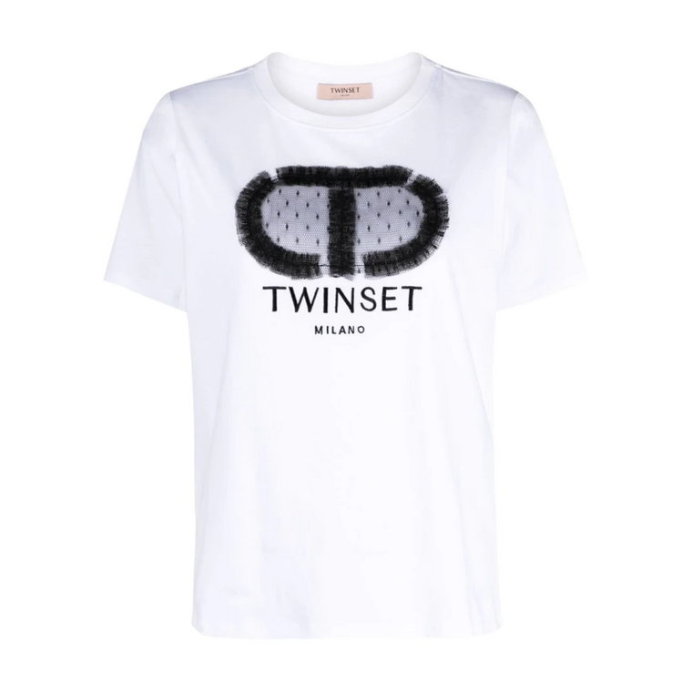 Czarne Twin-set T-shirty i Pola Twinset