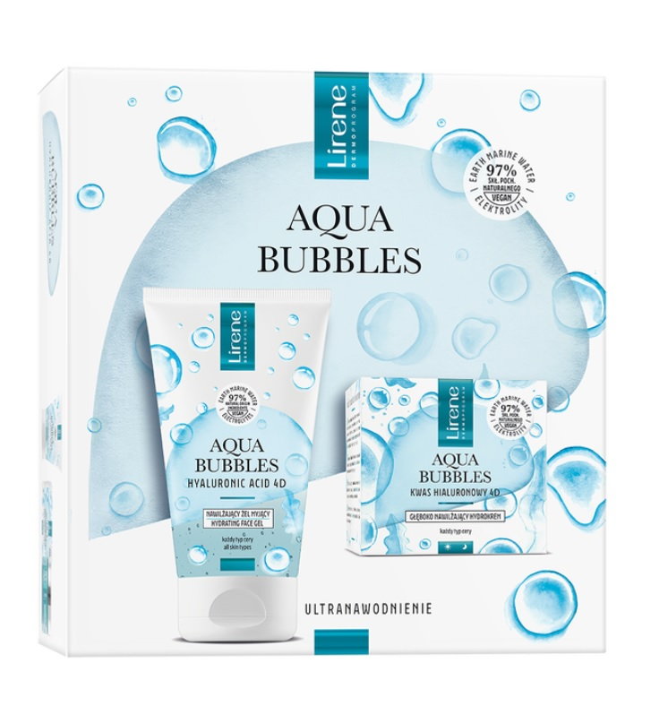 Lirene Zestaw Aqua Bubbles Krem + Żel do twarzy