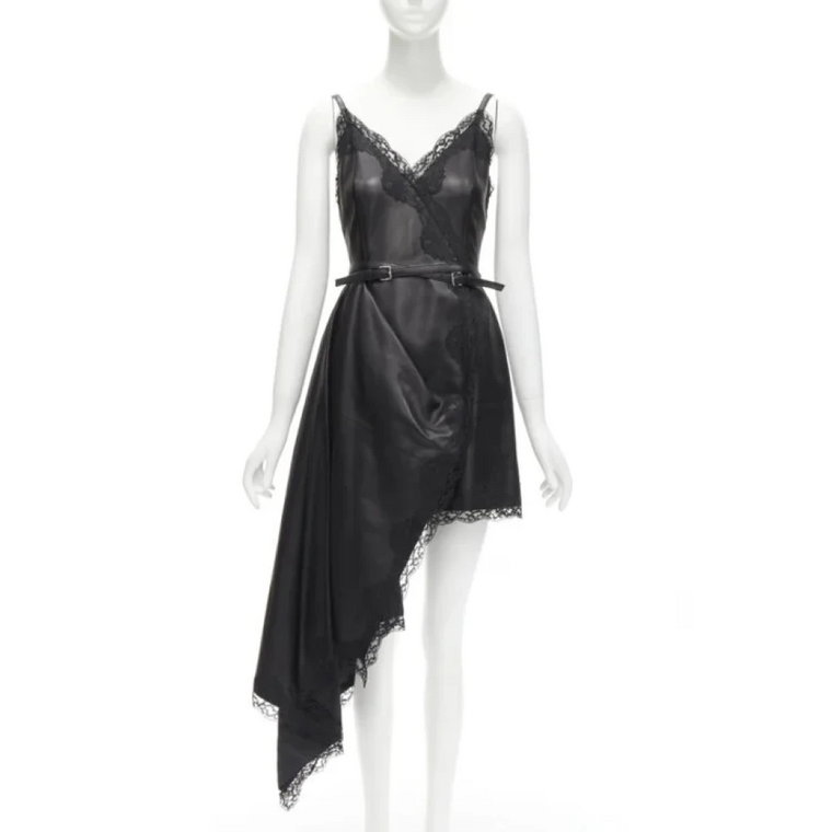 Pre-owned Leather dresses Alexander McQueen Pre-owned