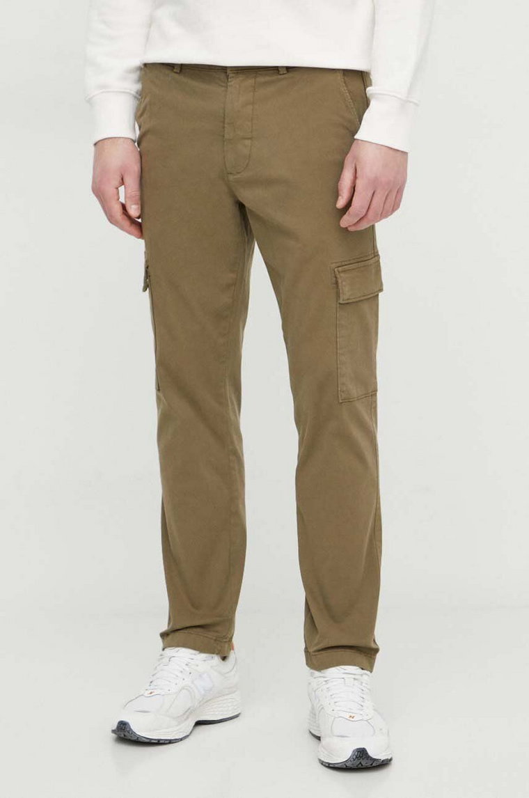 Pepe Jeans spodnie SLIM CARGO męskie kolor zielony w fasonie cargo PM211641