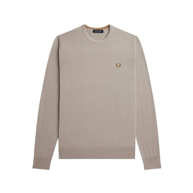 Sweter z wełny merino z okrągłym dekoltem Fred Perry