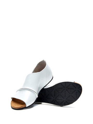 Comfortfusse Skórzane sandały w kolorze białym