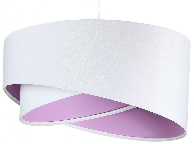Biało-liliowa asymetryczna lampa wisząca - EX990-Rezi