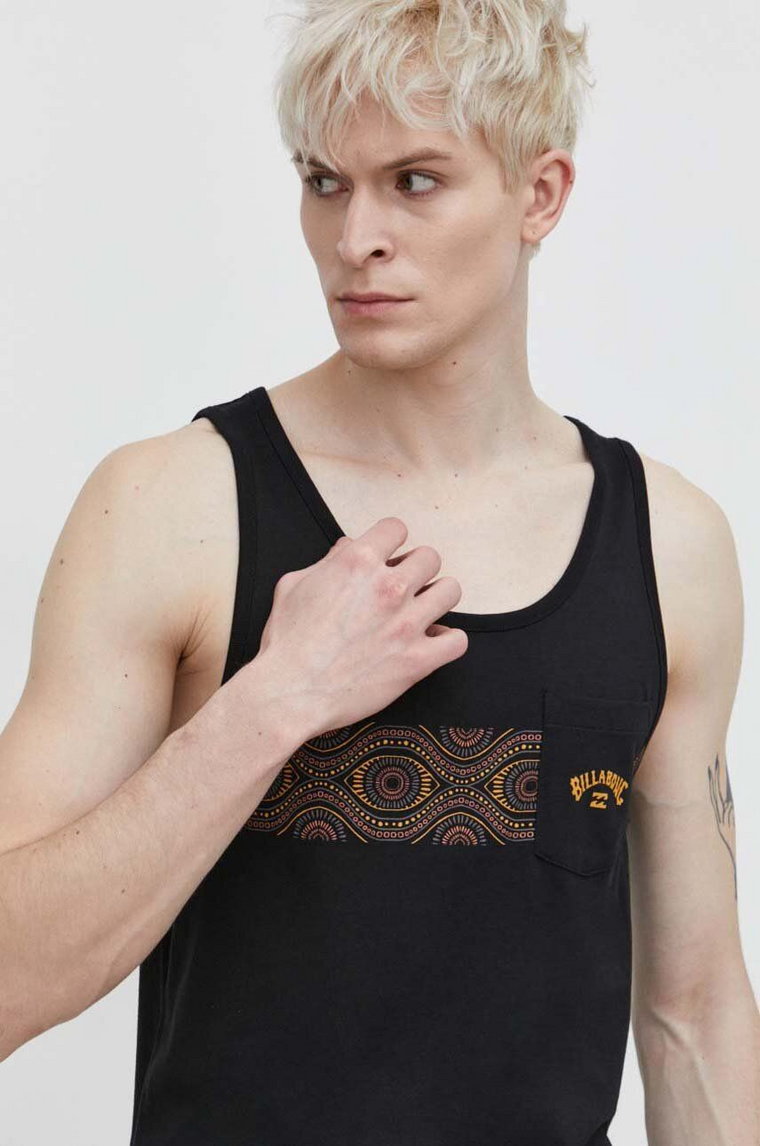 Billabong t-shirt bawełniany męski kolor czarny ABYZT02347